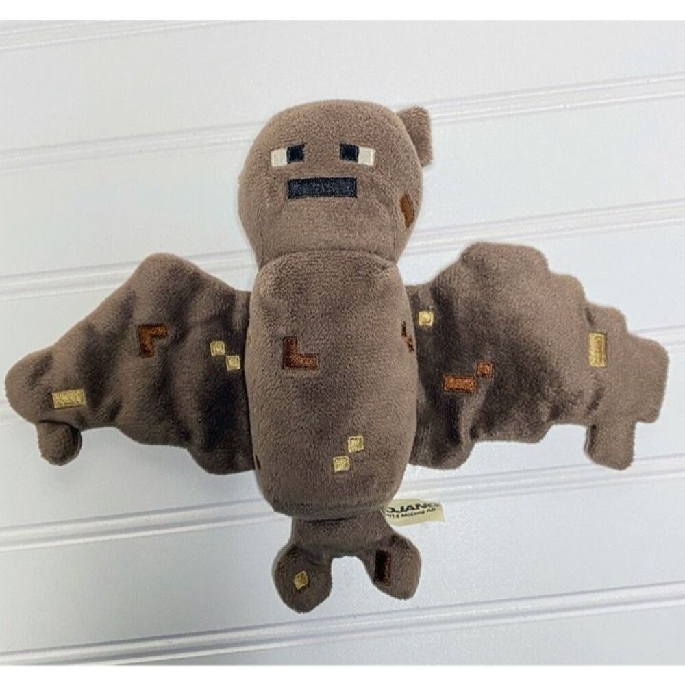 Mojang Minecraft Overworld Brown Bat Plush Stuffed Animal Toy 8” 2014